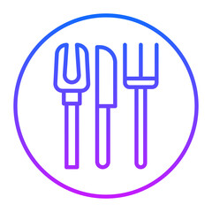 Carving Knife and Fork Vector Icons