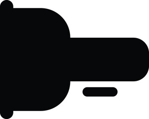 Modern black silhouette of a bicycle light perfect for website design or mobile app development projects