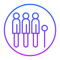 Queue Line Vector Icons