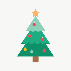 christmas tree vector illustration