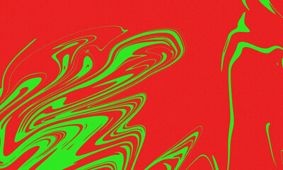 Dynamic Red and Green Liquid Swirl Abstract Background
