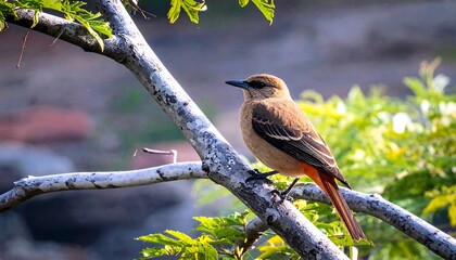 Bird perched on branch