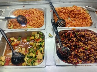 dried fruits and nuts in market