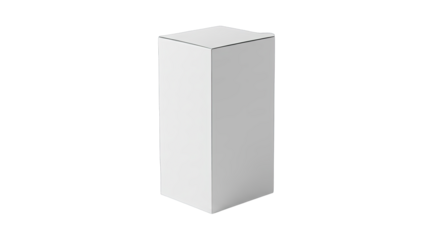 White Cube Shape 3D Render Isolated on Transparent Background Simple Geometric Form Clean Minimalist Design Studio Lighting Digital Illustration