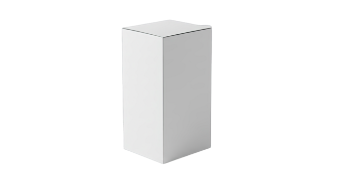 White Cube Shape 3D Render Isolated on Transparent Background Simple Geometric Form Clean Minimalist Design Studio Lighting Digital Illustration