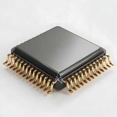Vulnerability in Silicon: A Fractured Microprocessor with Polished Gold Pins.