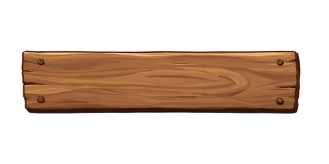 vector style single wooden plank isolated background