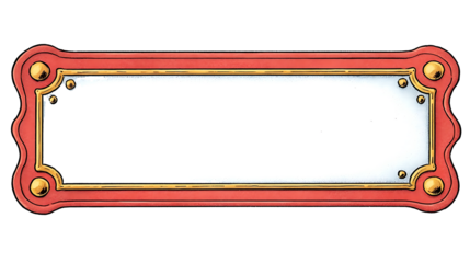 rectangle long sign magic theme cartoon style white background