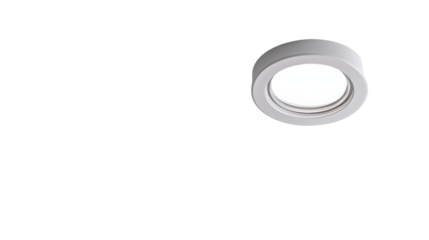 Recessed ceiling spotlight isolated on transparent background