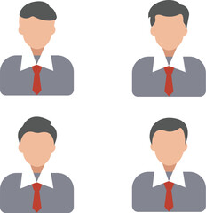Professional avatar icons representing male business professionals