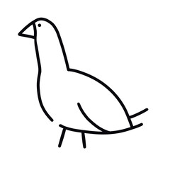 black and white minimalistic doodle icon bird