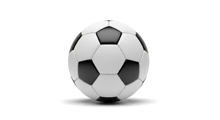 Fototapeta premium Classic black and white soccer ball isolated on white background
