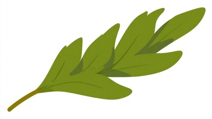 Obraz premium Close-up macro of a fresh green leaf, isolated on a white background, perfect for use as a nature-themed stock photo