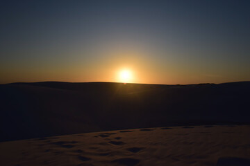 Por do Sol nas dunas dos Lencois Maranhenses 
