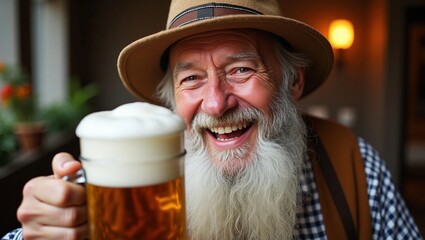 old man with beer