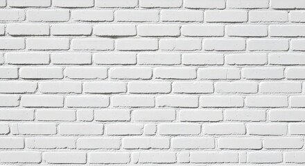 Fototapeta premium Clean white brick wall texture provides a bright, modern backdrop for any design project