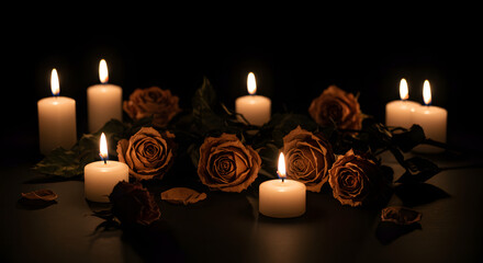 Romantic Candles and Roses A Warm, Intimate Ambiance for Special Occasions
