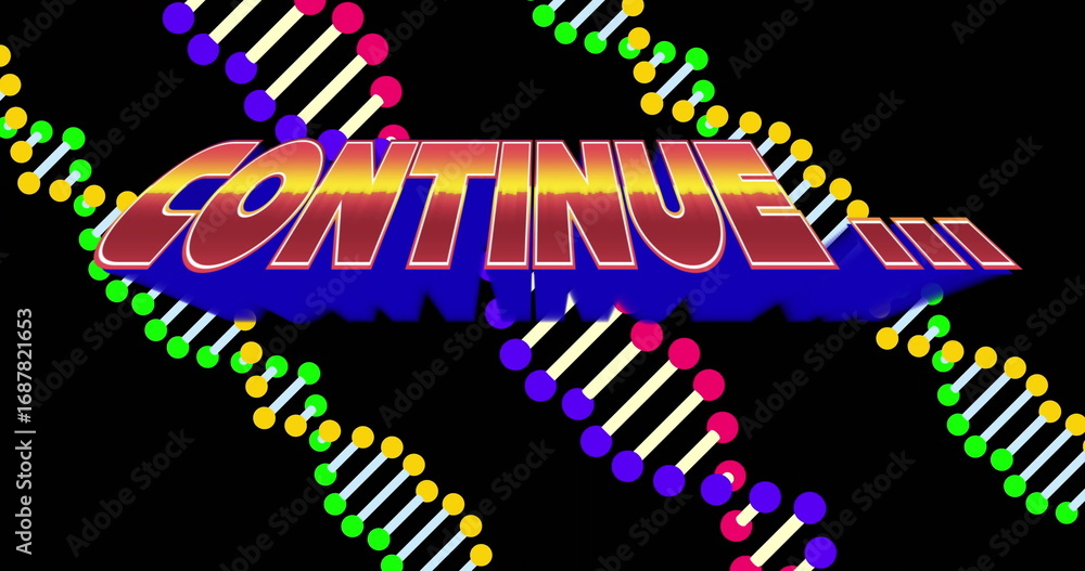 Poster displaying 3d gradient continue