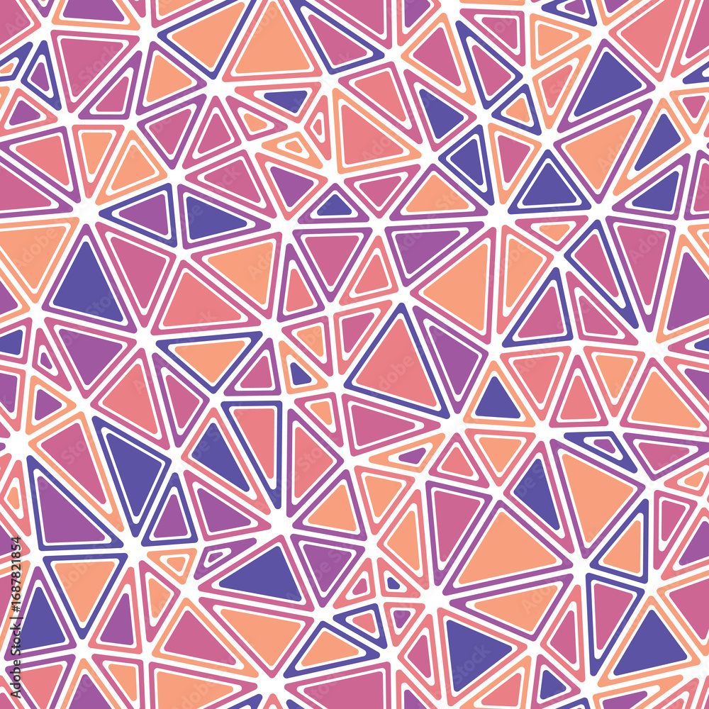 Poster abstract template background. rounded solid shapes in frames. medium triangles size. multicolored st