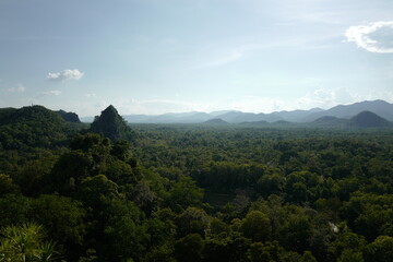 mountain landscape with clouds