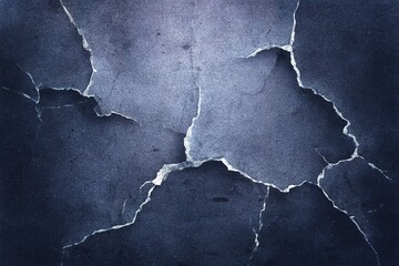 Textured wall surface showing cracks and imperfections in dark tones captured in a close view during daylight