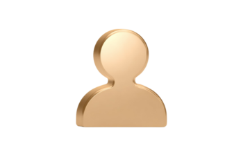 A gold figure of a man with a beard