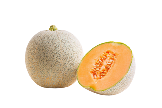 A large melon with a small hole in the middle