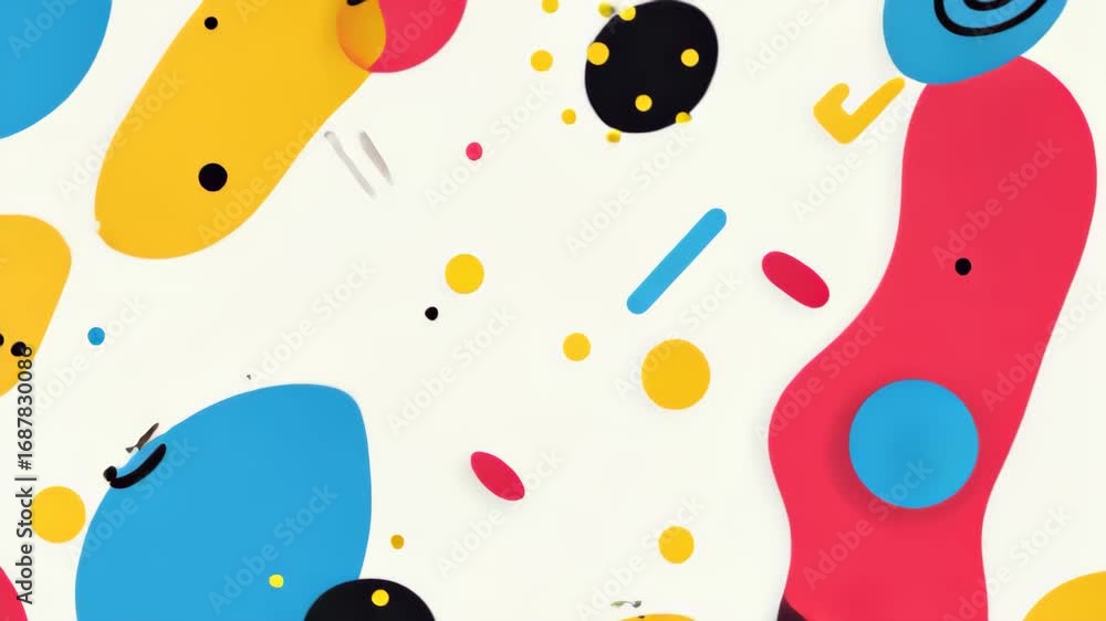 Poster abstract colorful shapes: a vibrant and dynamic composition bursts with colorful shapes, geometric f