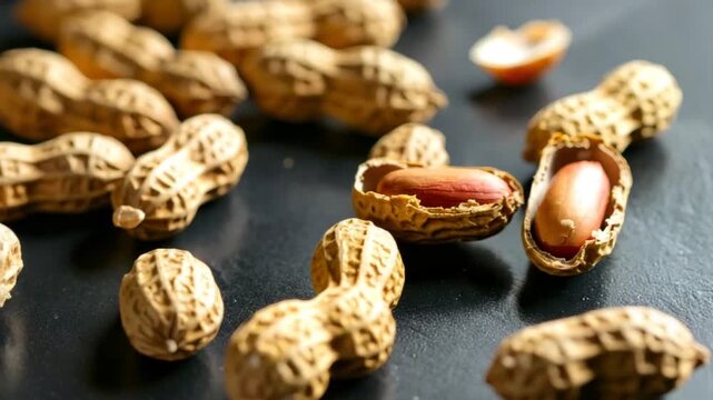 Peanuts in shells close up