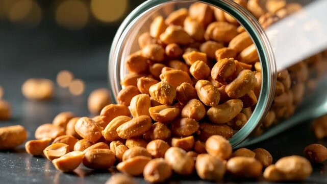 Roasted peanuts from jar