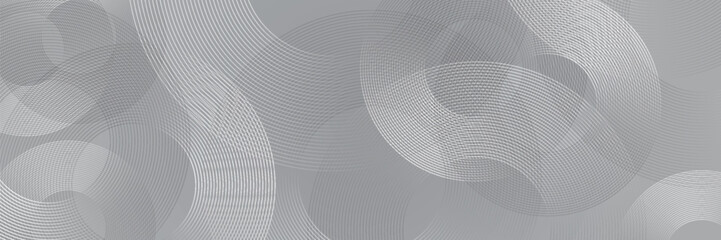 White geometric abstract background overlap layer on bright space with lines effect decoration. Modern graphic design element circles style concept for banner.