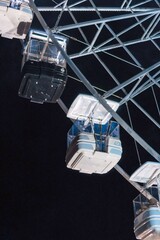Ferris wheel detail at night