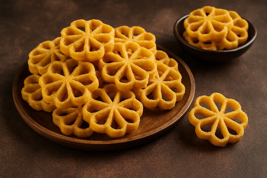 Creative shots of achappam kerala dish stock photo