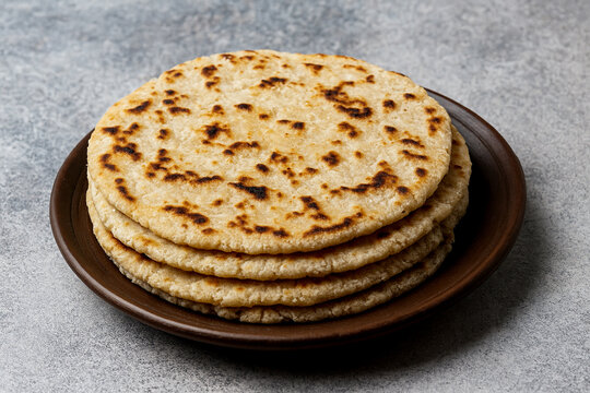 Traditional sri lankan coconut pol roti flat bread stock photo 