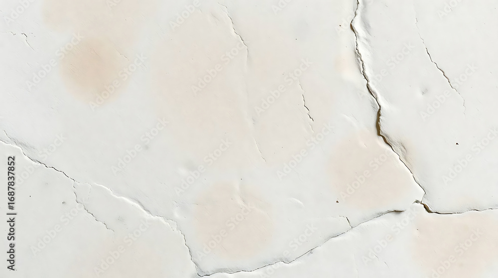 Poster cracked white surface with stains and intricate crack patterns creating an aged and weathered textur