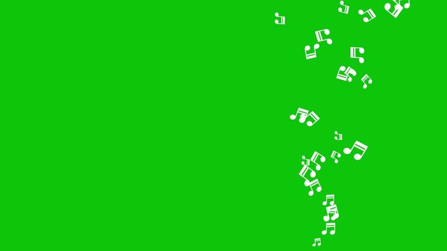 Flying Musical Symbols Animation | Transparent Background. Floating Music Notes Animation | Concert & Party Effect. Beautiful musical notes flying animation with smooth motion.