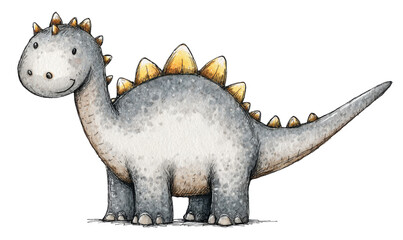 Fototapeta premium Cute cartoon dinosaur