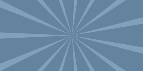 Muted Blue Sunburst Rays on Contrasting Blue Background Abstract Geometric Pattern for Vintage and Retro Designs
