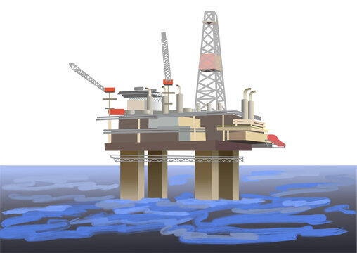 oil rig drilling platform