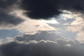 Sky with Clouds After Rain Over Natural Landscape