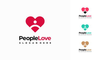 People Love logo designs concept vector, Charity Logo designs symbol icon vector