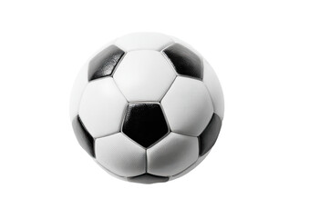 Fototapeta premium Soccer ball, black and white, isolated