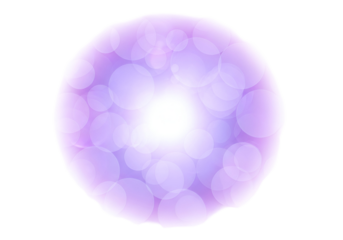 A soft, purple circle design features a multitude of translucent, light-purple circles, creating a gentle, ethereal mood.