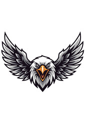 Fierce Eagle Mascot with Wings Spread