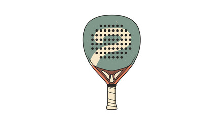 Dynamic Padel Tennis Racquet with Retro Design and Textured Surface for Active Sports Enthusiasts