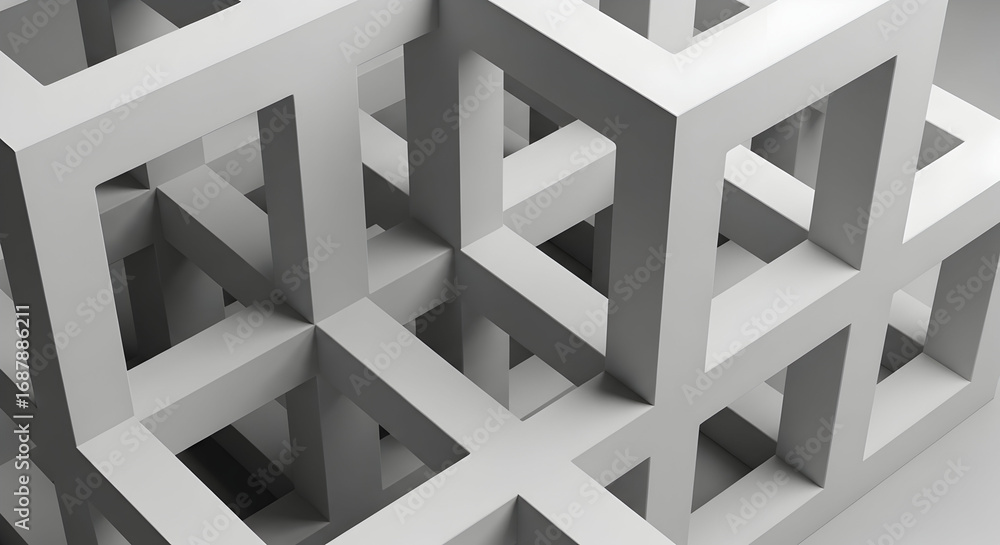 Fototapete abstract architecture geometric design structure construction cube pattern modern contemporary minim