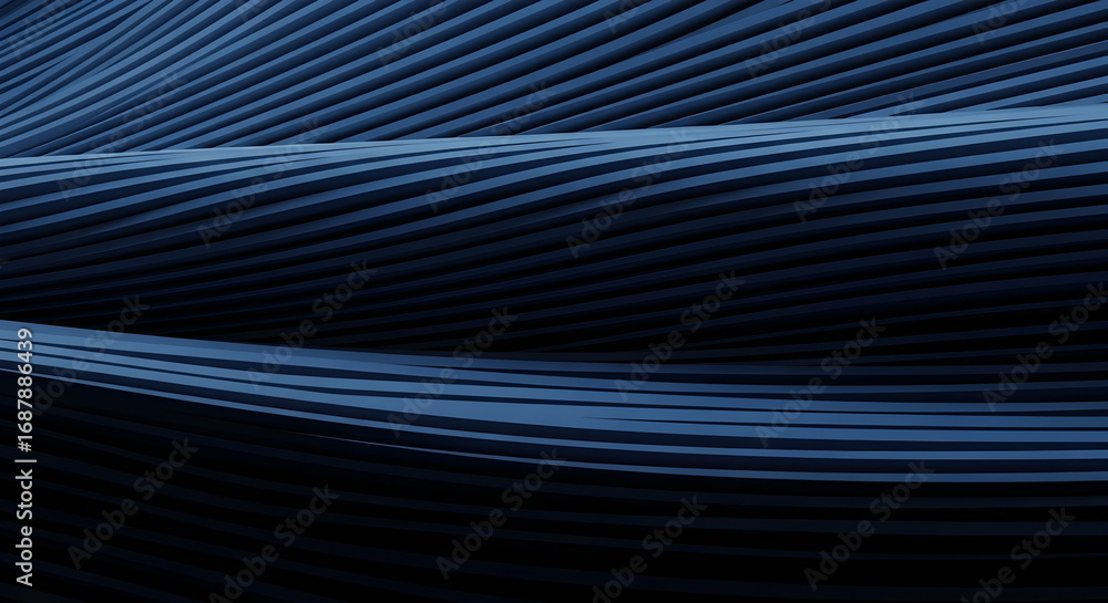Aufkleber abstract waves blue lines dark background modern art geometric pattern texture design element wallpa