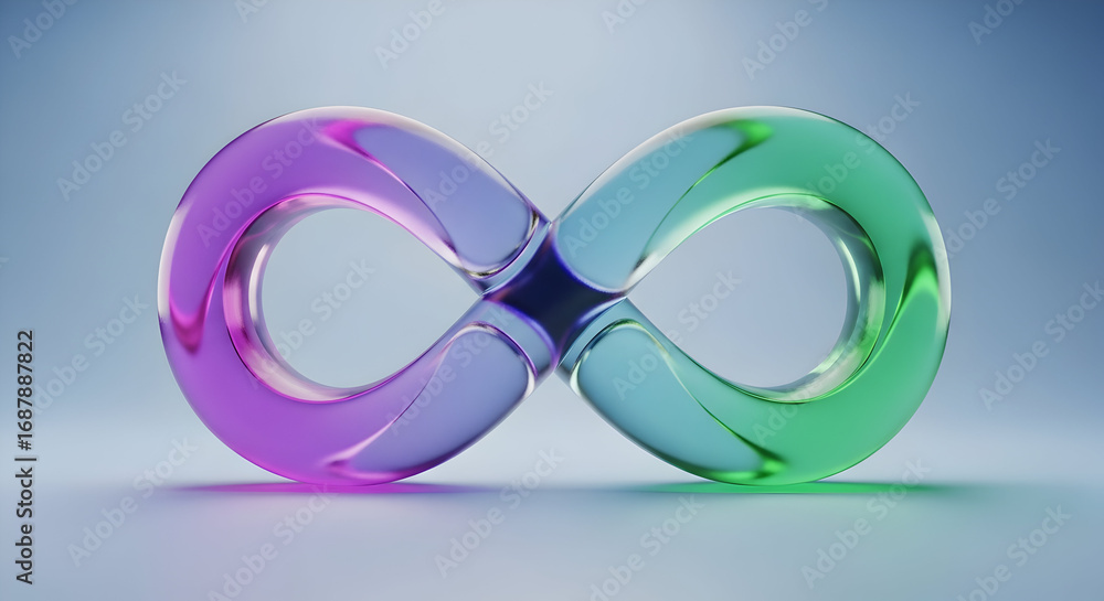 Poster infinity symbol endless loop eternity forever limitless infinite possibilities continuous cycle neve