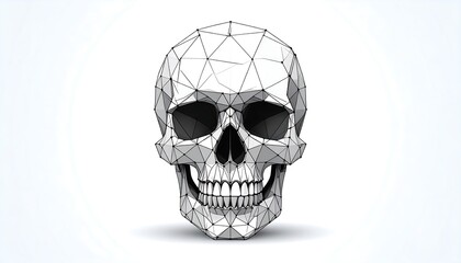 Polygonal skull graphic