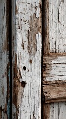 Aged Wooden Door Panel Detail